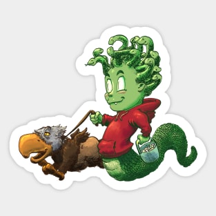 Halloween Medusa Trick or treat Sticker